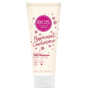 eos Shea Better Travel Size Body Lotion, Peppermint Cashmere, Holiday, Limited Edition Skin Care, 24-Hour Moisture, Body Lotion for Women, travel size toiletries, Vegan, 2.5 fl oz