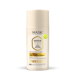 HASK Bond Building Leave-In Treatment Cream with TripleBond Complex & Argan Oil, Repairs Damage, Prevents Breakage, Adds Moisture, Sulfate-Free, Cruelty-Free, Colour-Safe – 3.3 oz