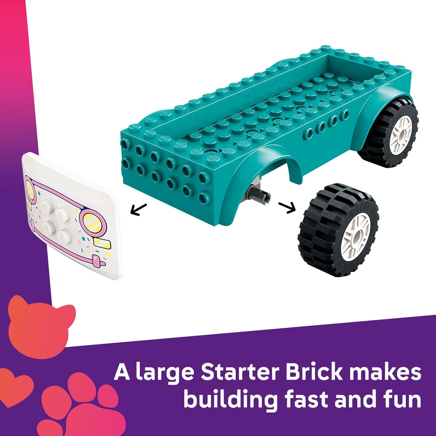 LEGO Friends Heartlake City Ice Cream Truck Toy - Building Toy Pretend Play Set for Kids, Girls and Boys, Ages 4+ - Preschool Building Blocks with 2 Minidolls and Rabbit Figure - 42644 - Image 4