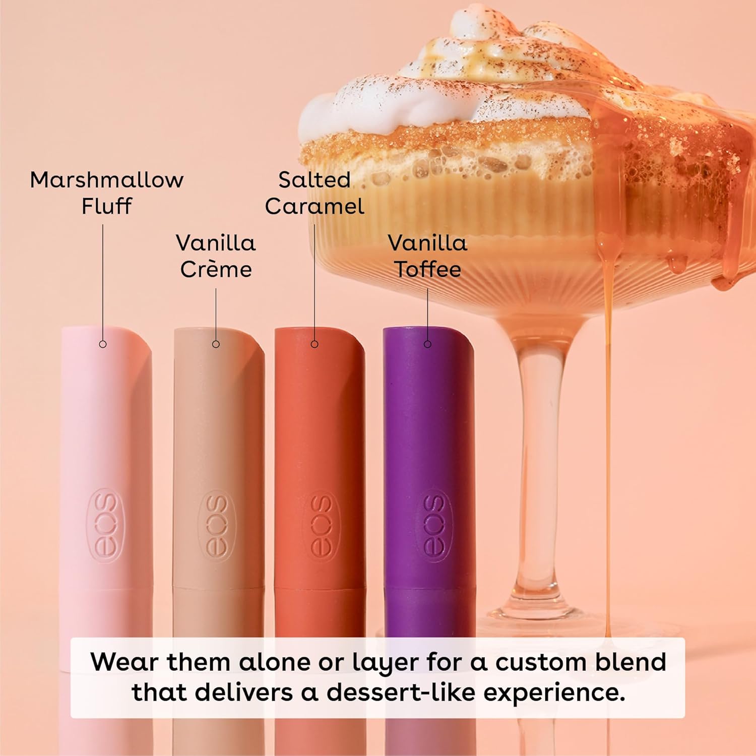 eos Flavor Lab Secret Menu Lip Balm Gift Set - 'Nilla Milkshake, Limited-Edition, Moisturizing, Hydrating, Dry Lips, Variety Pack, 0.14 oz, 4-Pack - Image 5