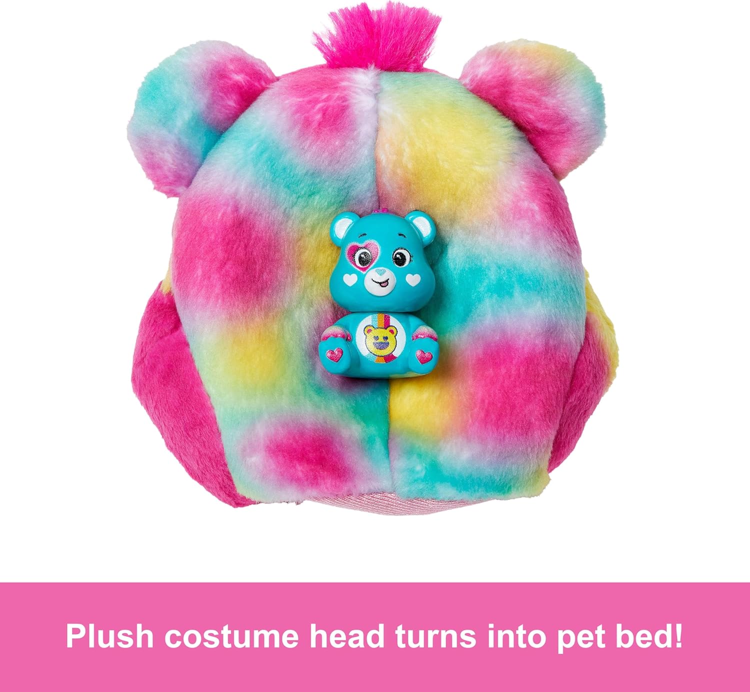 Barbie Cutie Reveal Care Bears Doll & Accessories, Series 2 Good Vibes Bear with 10 Surprises Including Color Change & Mini Bear - Image 7