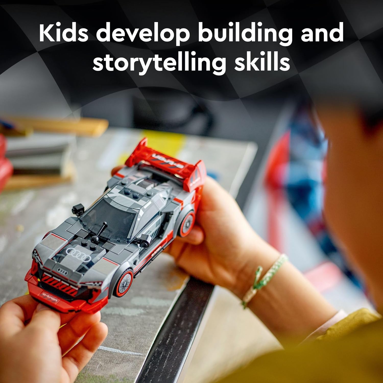 LEGO Speed Champions Audi S1 e-tron Quattro Race Car Toys - Building Toys for Kids, Boys & Girls, Ages 9+ - Design Details & 1 Minifigure - Car Model Kit Birthday Gift - 76921 - Image 6