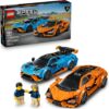 LEGO Speed Champions Lamborghini Revuelto & Huracán STO Car Toys - Building Toy for Pretend Play for Boys & Girls, Ages 10+ - Model Car Kit Display - Gift Idea for Kids - 77238