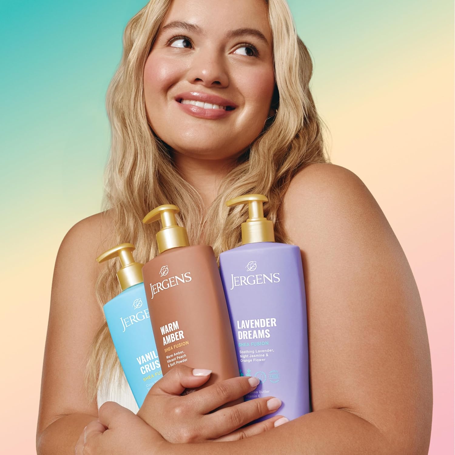 Jergens Shea Fusion Warm Amber Body Lotion, Moisturizer with Shea Butter & Vitamin E, 14 Fl Oz - Image 7