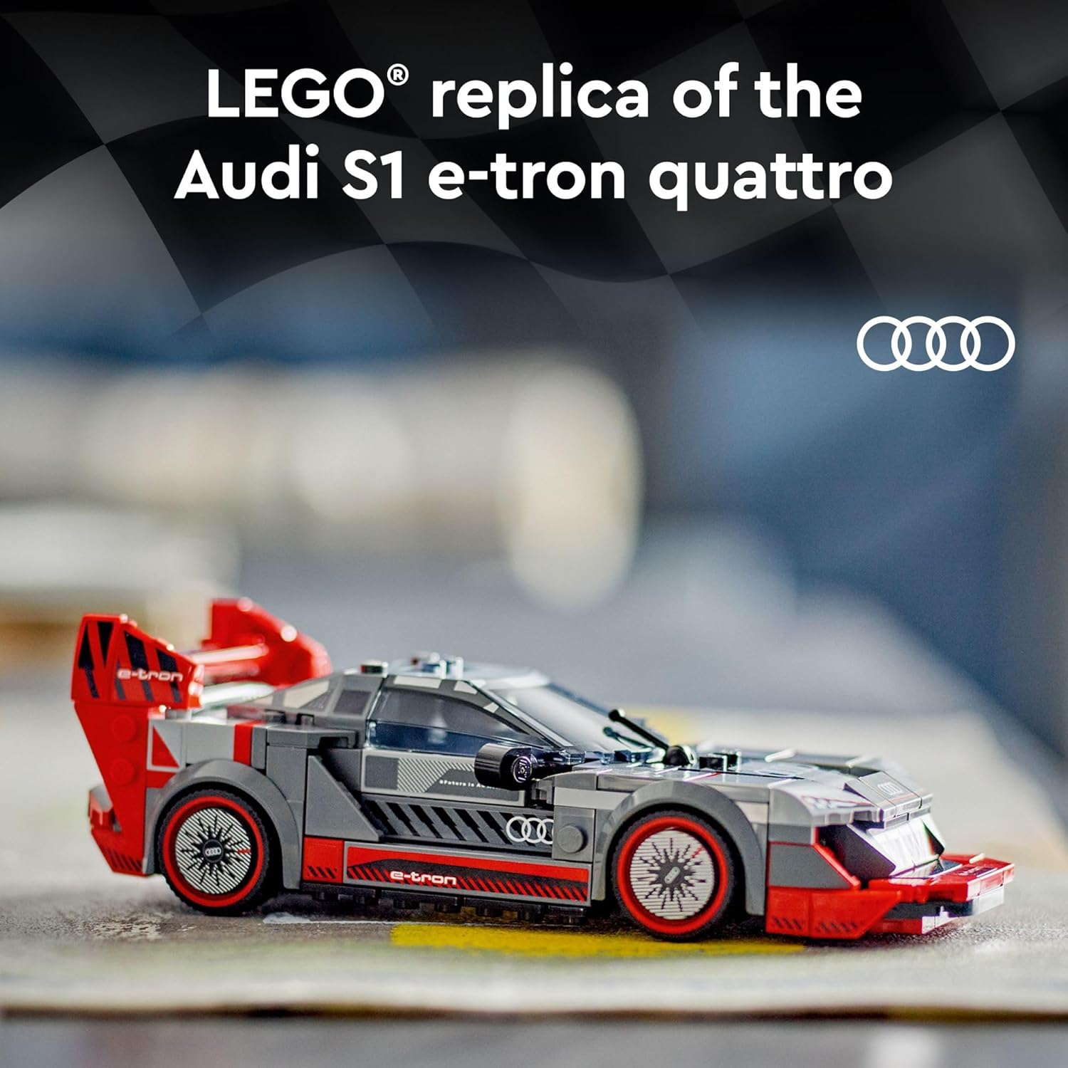 LEGO Speed Champions Audi S1 e-tron Quattro Race Car Toys - Building Toys for Kids, Boys & Girls, Ages 9+ - Design Details & 1 Minifigure - Car Model Kit Birthday Gift - 76921 - Image 3