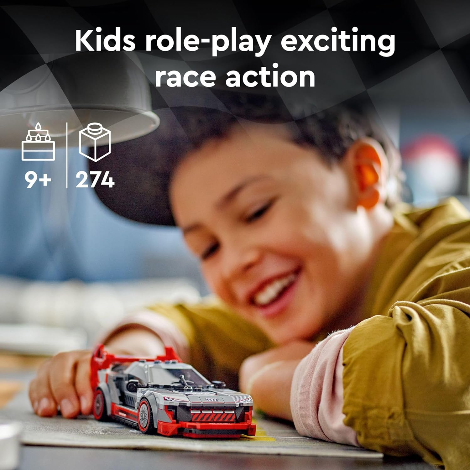 LEGO Speed Champions Audi S1 e-tron Quattro Race Car Toys - Building Toys for Kids, Boys & Girls, Ages 9+ - Design Details & 1 Minifigure - Car Model Kit Birthday Gift - 76921 - Image 4