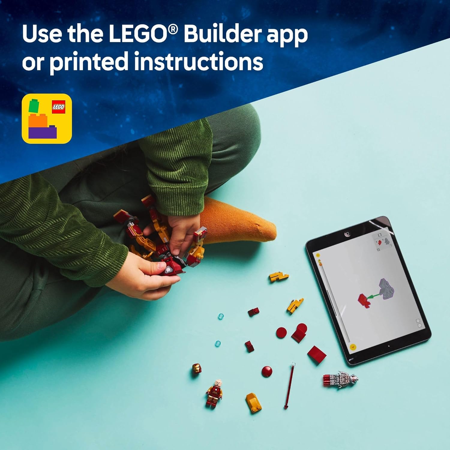 LEGO Marvel Iron Man Mech vs. Ultron Building Toy Set - Iron Man Toy for Kids, Boys and Girls, Ages 6+ - Buildable Action Figure - Superhero Gift for Birthday - 76307 - Image 7