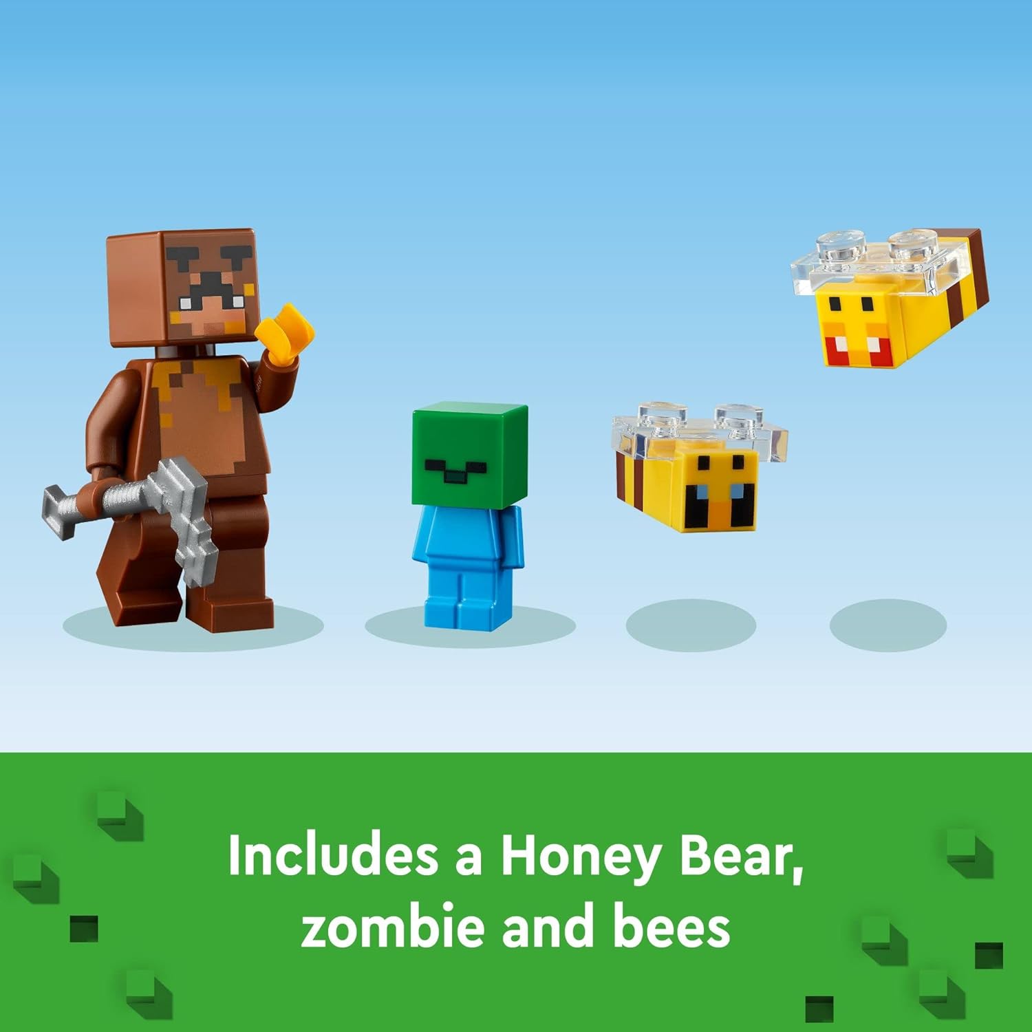 LEGO Minecraft The Bee Cottage Building Set - Construction Toy with Buildable House, Farm, Baby Zombie, and Animal Figures, Game Inspired Birthday Gift Idea for Boys and Girls Ages 8 and Up, 21241 - Image 2