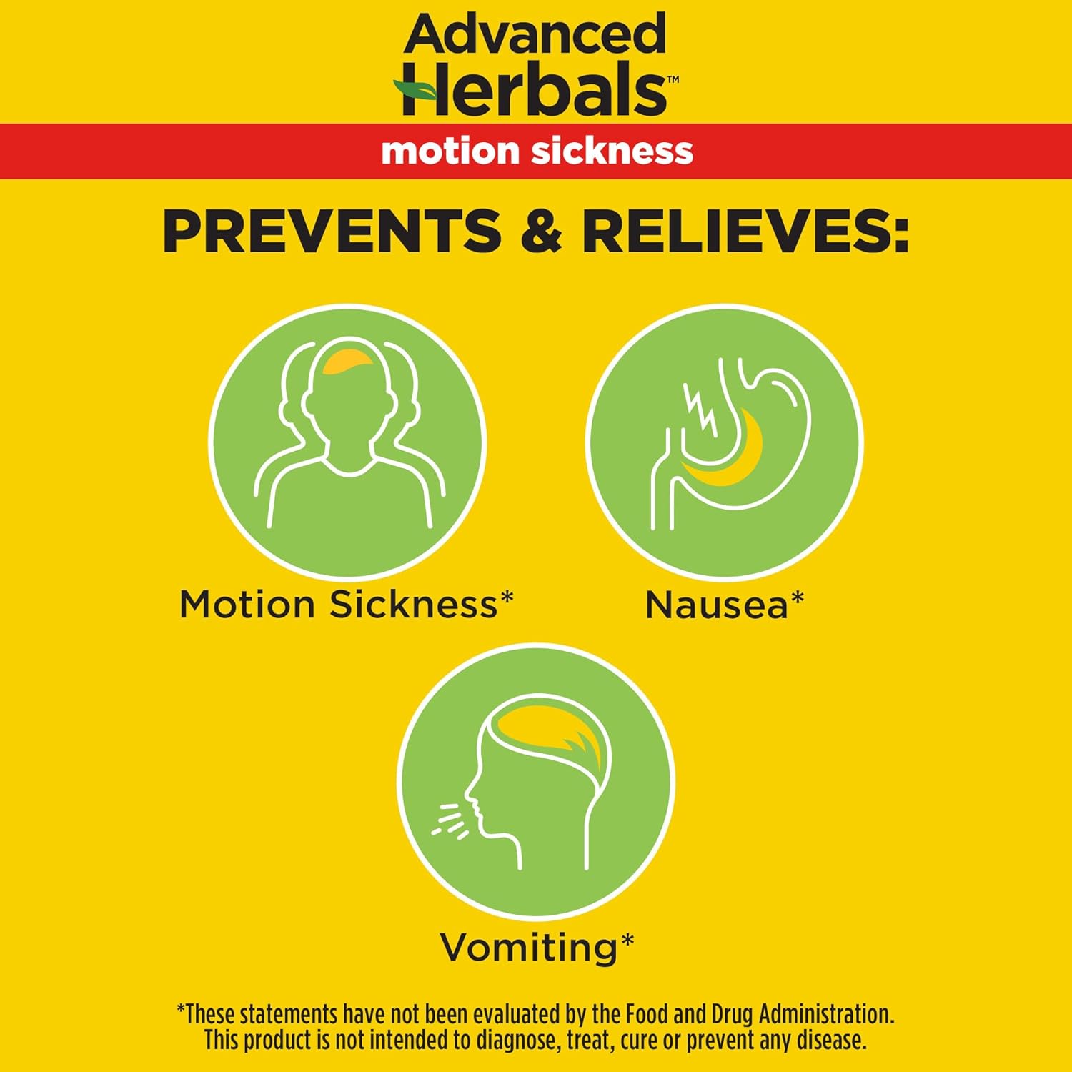 Dramamine, Advanced Herbals, Non-Drowsy, Motion Sickness Relief, Made with Natural Ginger, 18 Count - Image 3