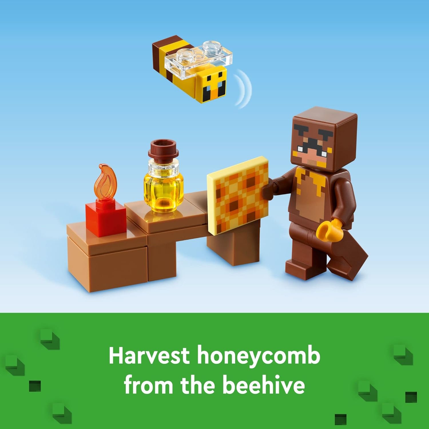 LEGO Minecraft The Bee Cottage Building Set - Construction Toy with Buildable House, Farm, Baby Zombie, and Animal Figures, Game Inspired Birthday Gift Idea for Boys and Girls Ages 8 and Up, 21241 - Image 5