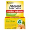 Dramamine, Advanced Herbals, Non-Drowsy, Motion Sickness Relief, Made with Natural Ginger, 18 Count