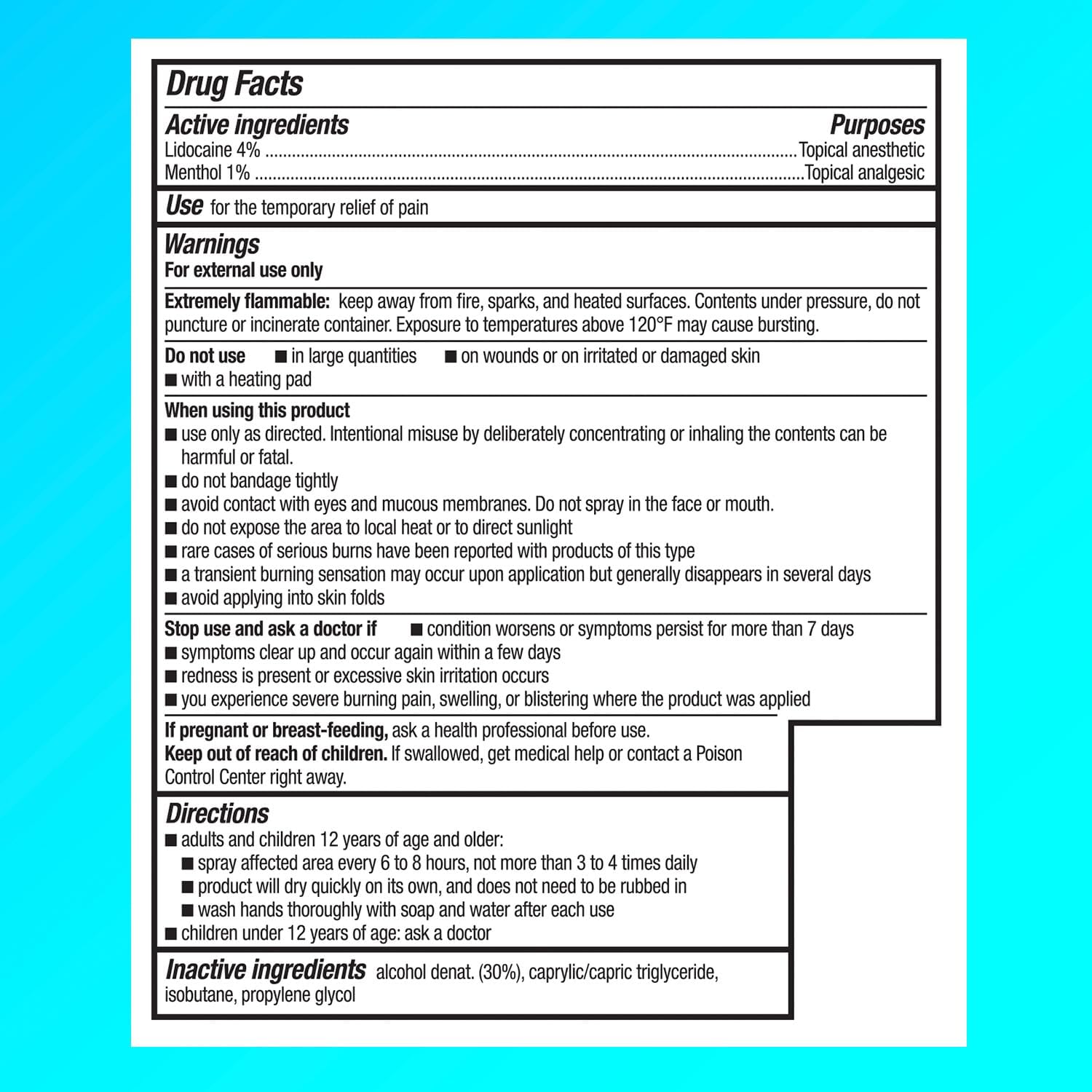 Icy Hot Lidocaine Pain Relief Dry Spray, Numb Aggravated Nerves with Max Strength Lidocaine 4% and Menthol 1%, Fast-Acting Pain Relief for Minor Pain, Backaches, Sprains and Strains, 4 oz - Image 11