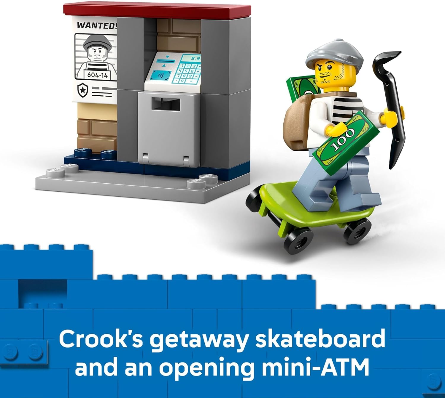 LEGO City Police Motorcycle Chase Building Toy for Kids - Pretend Play Building Blocks for Boys & Girls, Ages 4+ - Preschool Learning Toy W/Police & Crook Minifigures - Gift for Birthdays - 60455 - Image 7