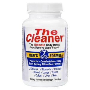 The Cleaner Detox, Powerful 7-Day Complete Internal Cleansing Formula for Men, Support Digestive Health, 52 Vegetarian Capsules