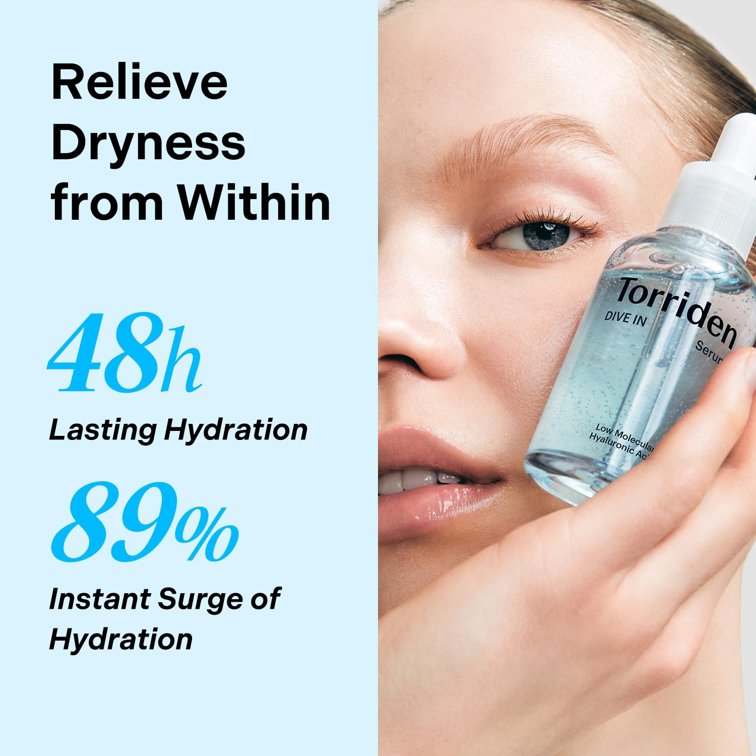 Torriden DIVE IN Hyaluronic Acid Serum for Deep Hydration | Korean K-Beauty Glass Skin Plump Glow | Lightweight Fast-Absorbing Face Serum 50ml (1.69 fl.oz.) - Image 6