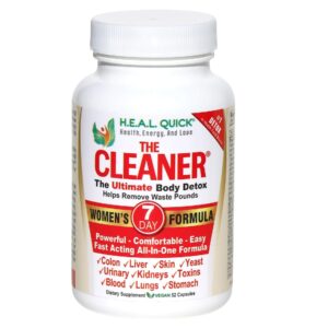 The Cleaner Detox, Powerful 7-Day Complete Internal Cleansing Formula for Women, Support Digestive Health, 52 Vegetarian Capsules
