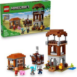 LEGO Minecraft The Pillager Outpost and Ravager Building Toy - Video Game Building Blocks for Kids, Boys & Girls, Ages 9+ - Includes Space Sentinel & 3 Minifigures - Gift Idea for Gamers - 21278