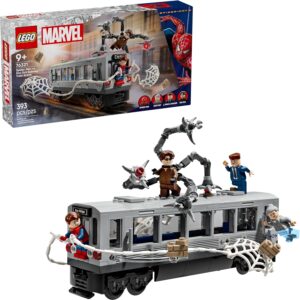 LEGO Marvel Spider-Man vs. Doc Ock Subway Train Scene - Action Figures Kids Toy - Spider-Man Building Toy for Boys & Girls, Ages 9+ - Marvel Collectible with 4 Minifigures - Birthday Gift Idea- 76321