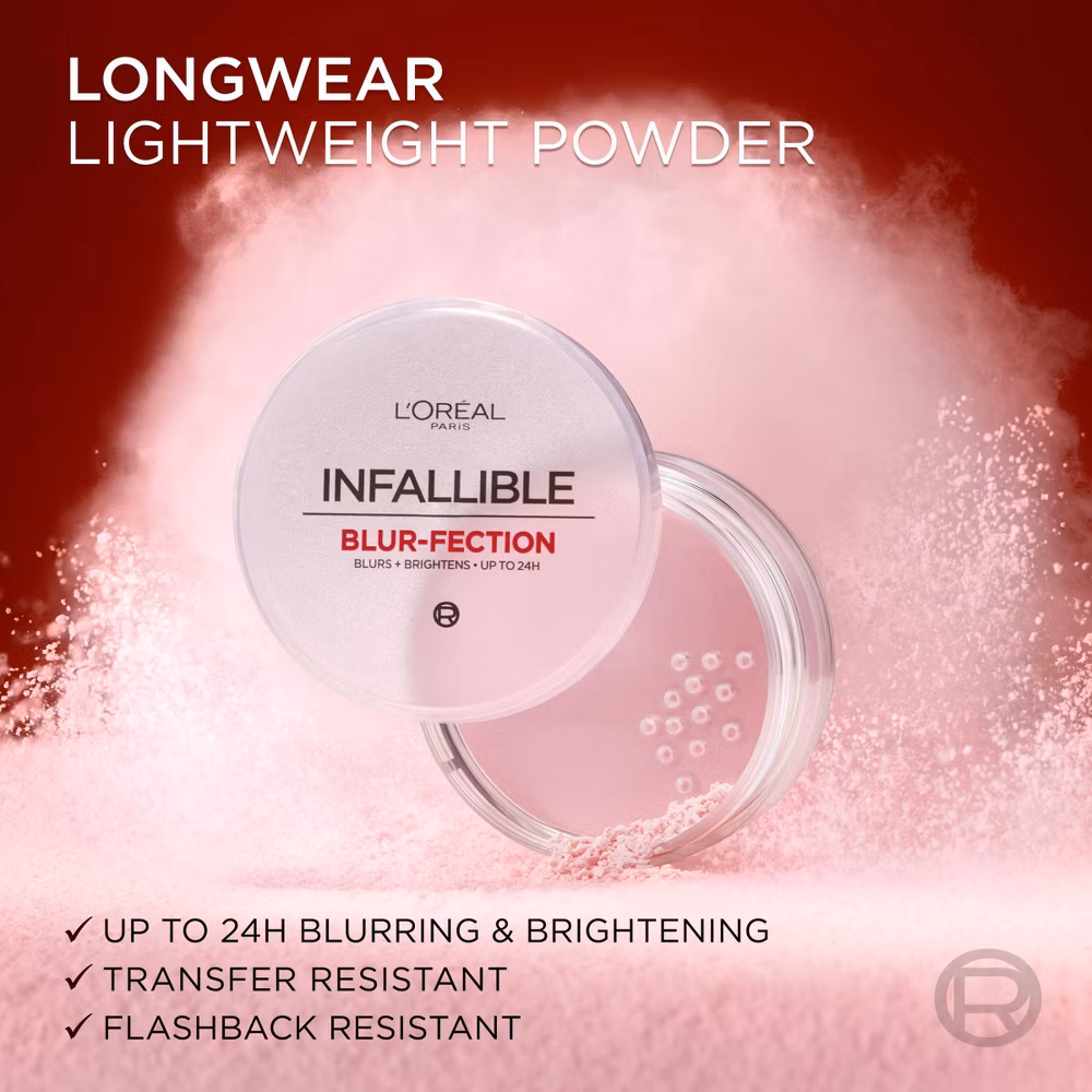 L'Oreal Paris Infallible Blur-fection Longwear Loose Setting Powder - 0.21oz- 15 Translucent Medium Deep - Image 7