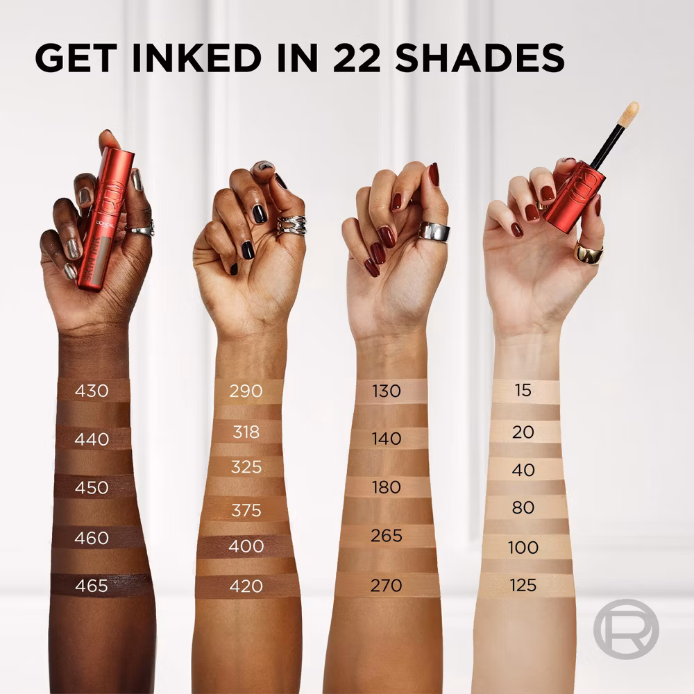 L'Oreal Paris Infallible Skin Ink Matte 2-in-1 Foundation and Concealer - 0.5 fl oz - 180 Medium Cool - Image 9