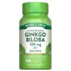 Nature's Truth Ginkgo Biloba 120mg | Plus Bacopa | 100 Quick Release Capsules | Standardized Extract | Non-GMO and Gluten Free Supplemen