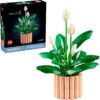 LEGO Botanicals Peace Lily Flower Building Set for Adults - DIY Bedroom, Book Shelf & Office Decor for Women & Men, Ages 18+ - Gift for Valentines Day - Artificial Flowers Crafting Kit - 11504