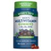 Nature's Truth Multivitamin for Men Gummies | 70 Count | Blueberry Flavor | with B12, D3 & Zinc | Vegetarian, Non-GMO and Gluten Free Supplement