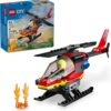LEGO City Fire Rescue Helicopter Toy, Building Set with Firefighter Minifigure Pilot, Fun Gift or Pretend Play Toy for Boys, Girls and Kids Ages 5 and Up, 60411