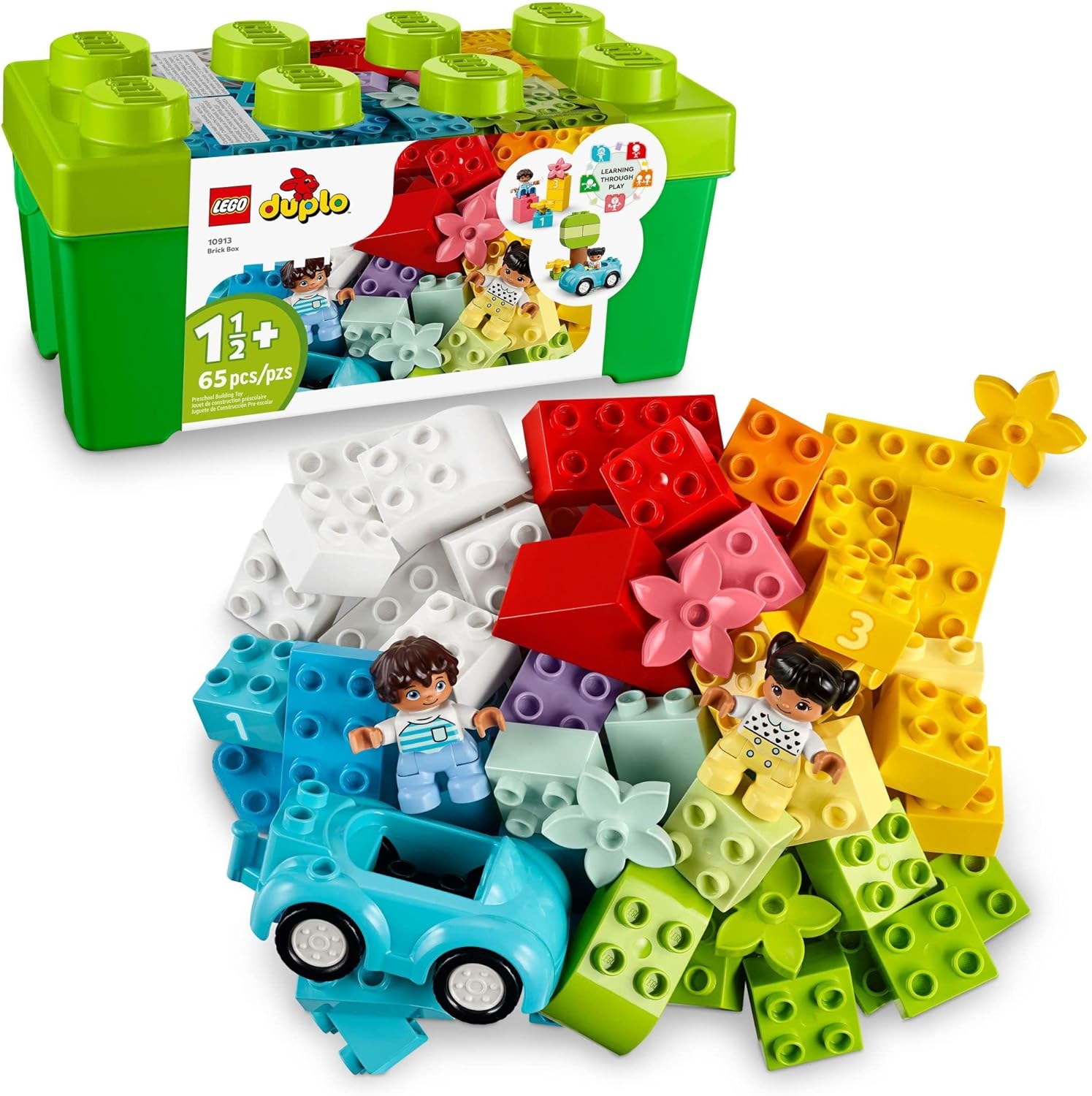 LEGO DUPLO Classic Brick Box Building Blocks - Stacking Toys for Toddlers, Ages 1.5+ Years - Learning & Educational Toys for Preschool - Develop Fine Motor Skills - Gift for Birthdays - 10913