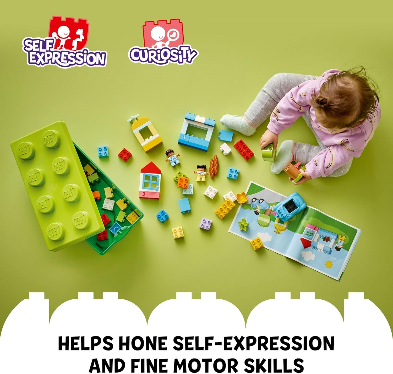 LEGO DUPLO Classic Brick Box Building Blocks - Stacking Toys for Toddlers, Ages 1.5+ Years - Learning & Educational Toys for Preschool - Develop Fine Motor Skills - Gift for Birthdays - 10913 - Image 8